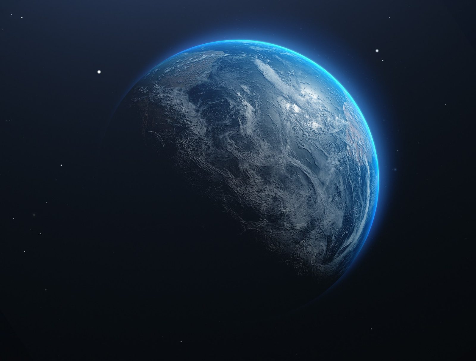 Den blå planeten jorden sett fra verdensrommet